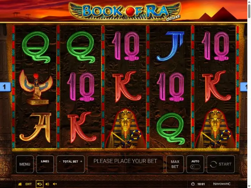 Book of Ra deluxe reels in the official demo